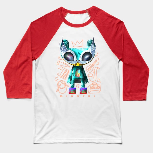 cat boi music love Baseball T-Shirt by chachazart